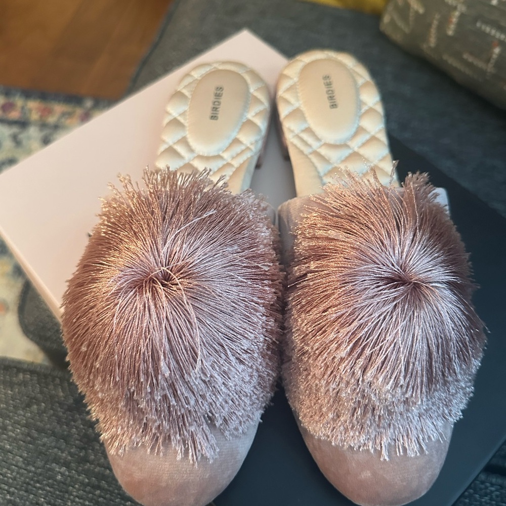 Pink Fringe Mules - Picture 3 of 5